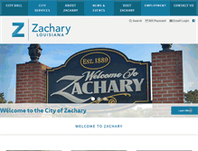 Tablet Screenshot of cityofzachary.org
